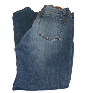 Judy Blue jeans relaxed fit distressed knees button/zip high rise Size 15/32